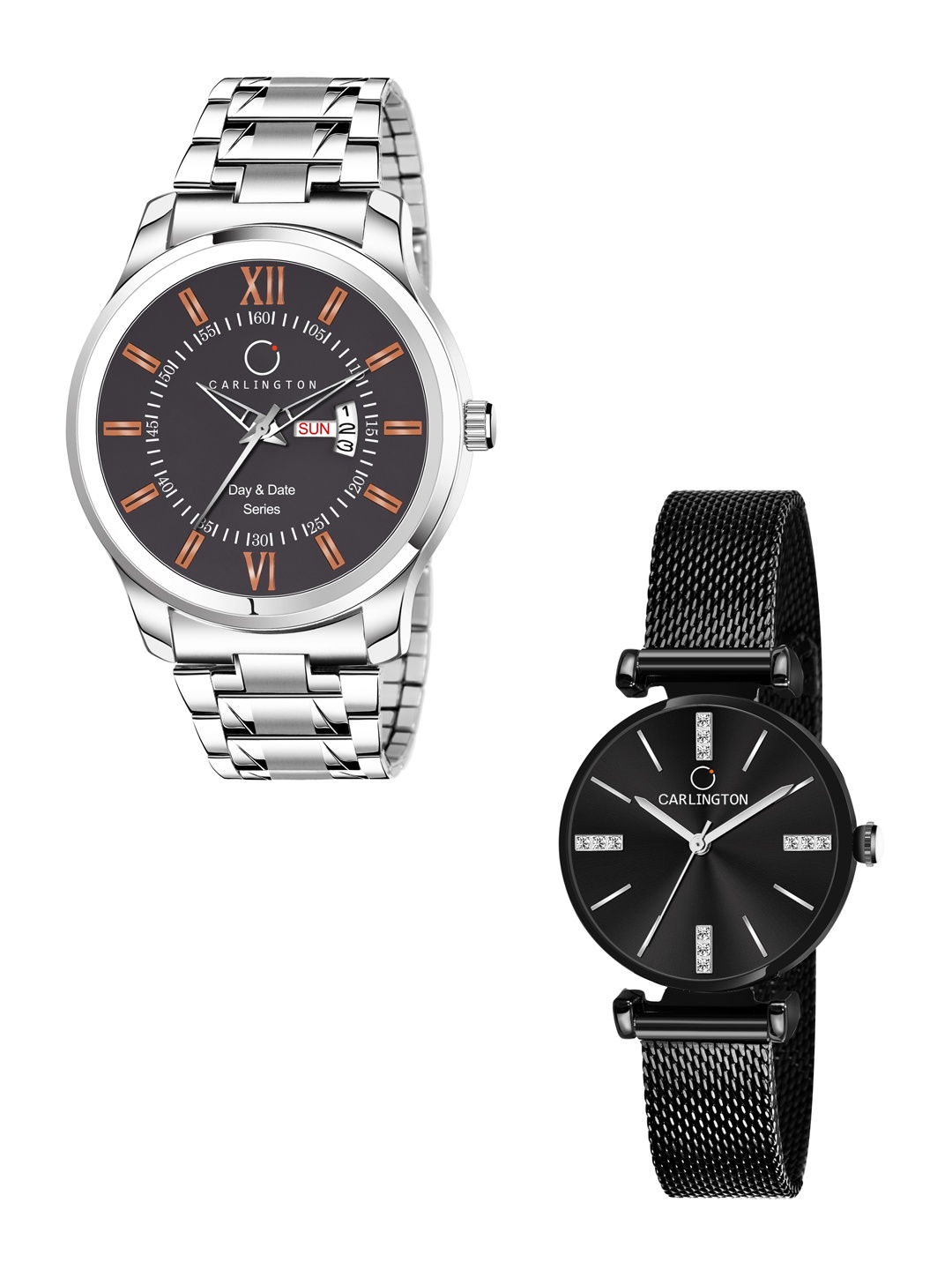 

CARLINGTON His & Her Analogue Watch Gift Set, Multi