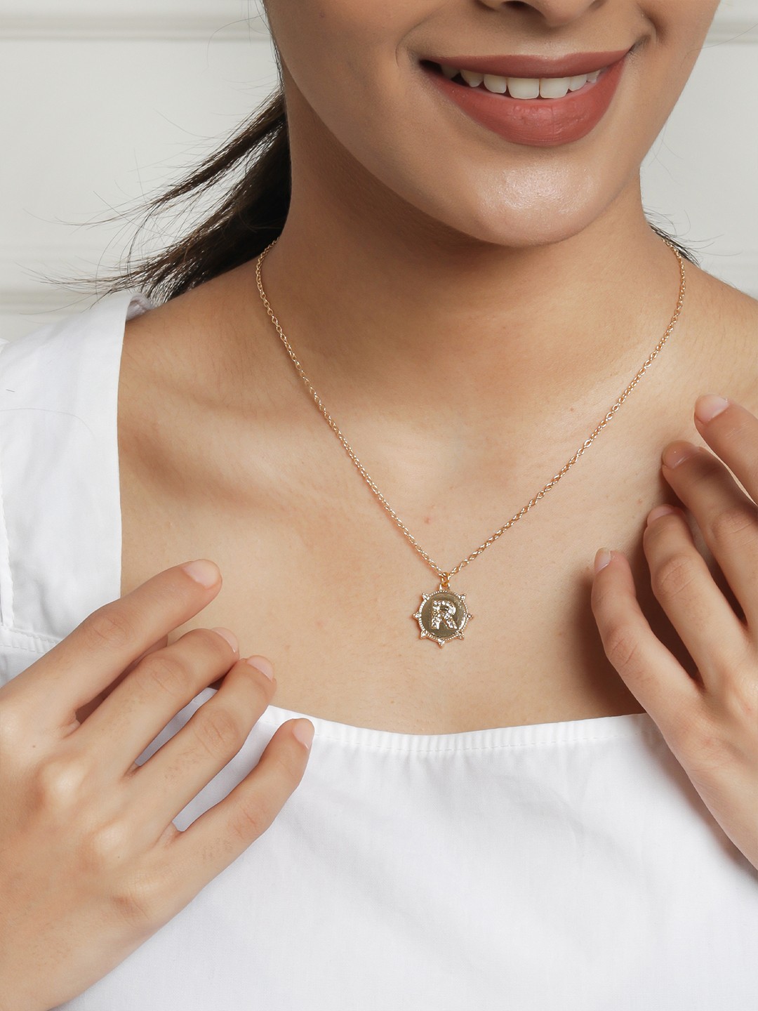 

ToniQ Gold-Plated & White Necklace