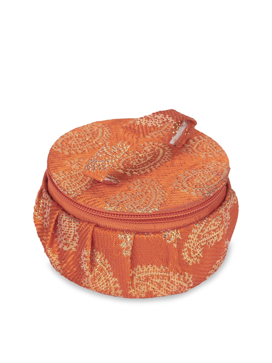 

Aditi Wasan Women Orange & Beige Printed Jewellery Organiser