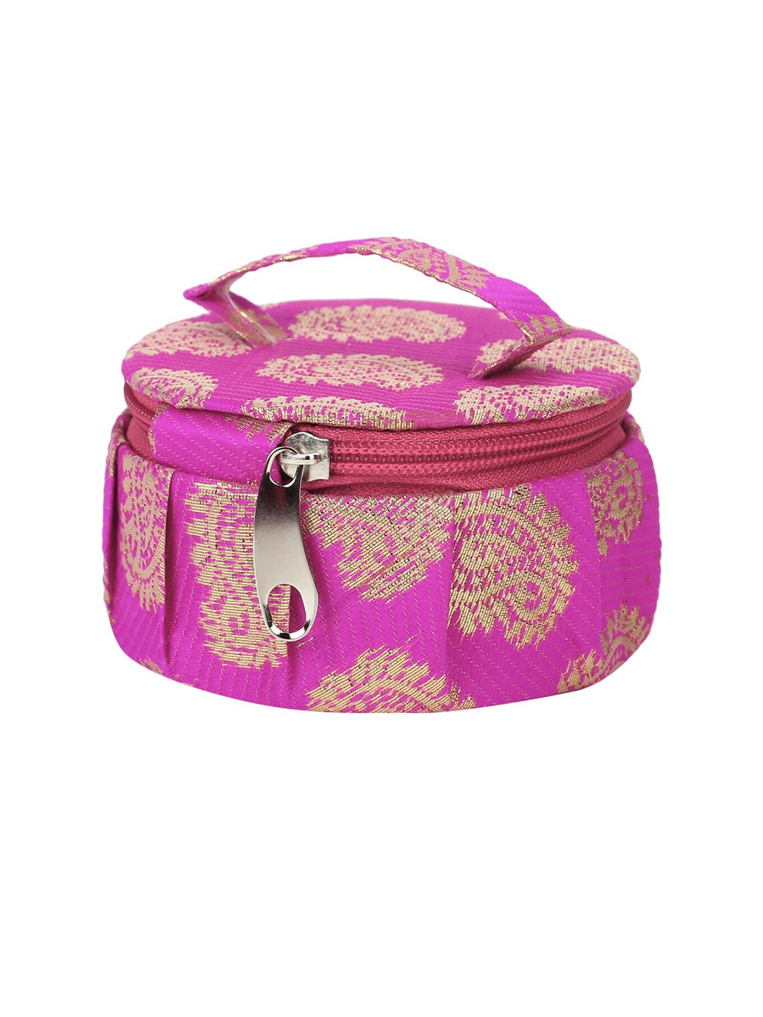 

Aditi Wasan Women Pink & Beige Ethnic Motifs Printed Jewellery Organiser