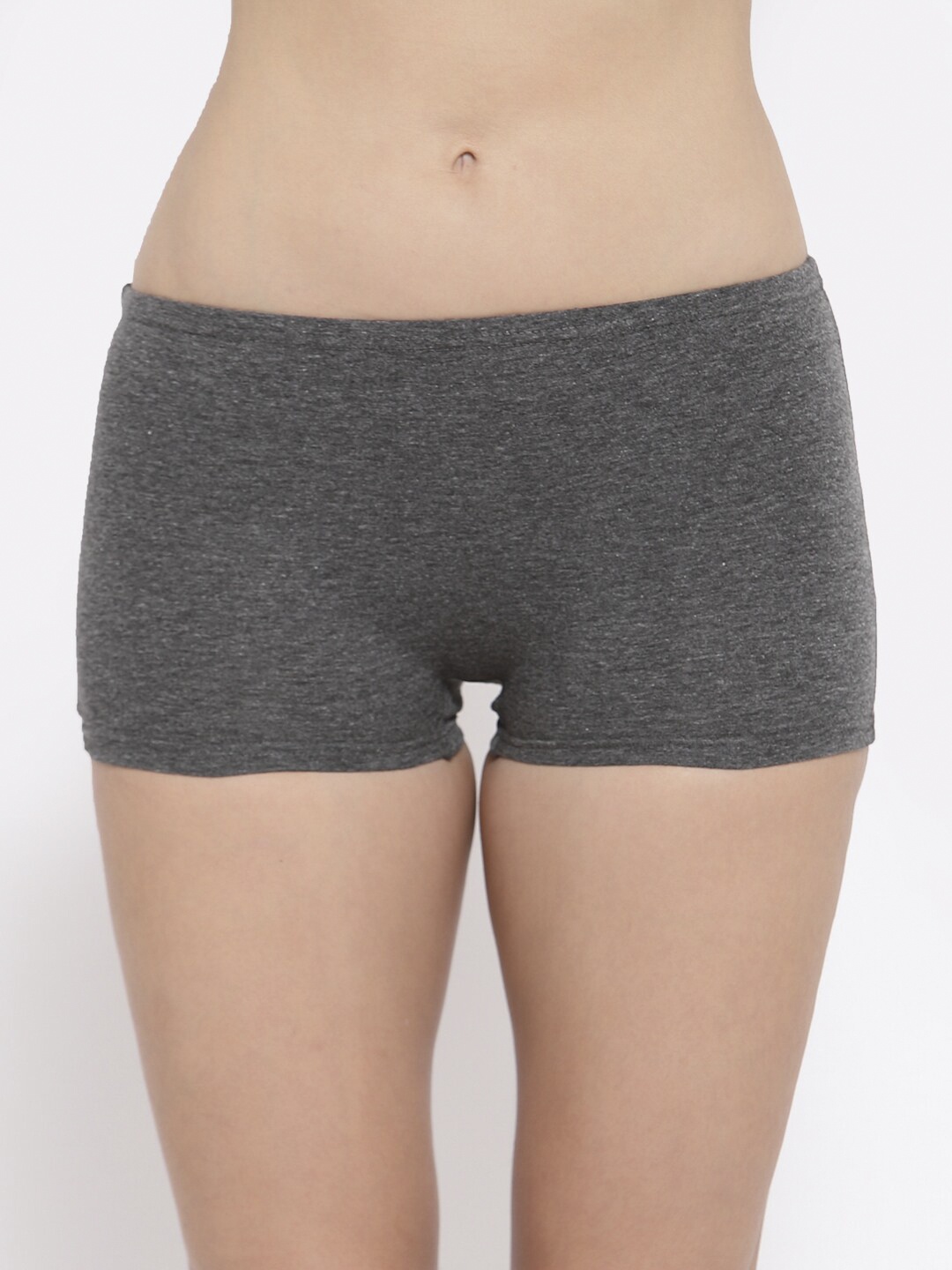 

Softrose Women Grey Solid Boy Shorts SH7003DG_S