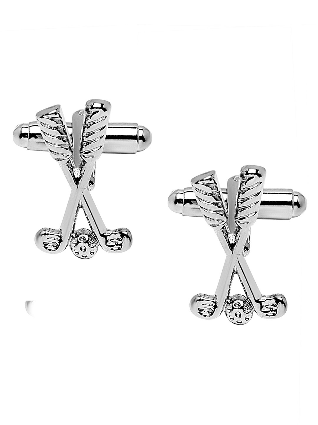 

bodha Silver-Toned Quirky Golf Club Design Cufflink