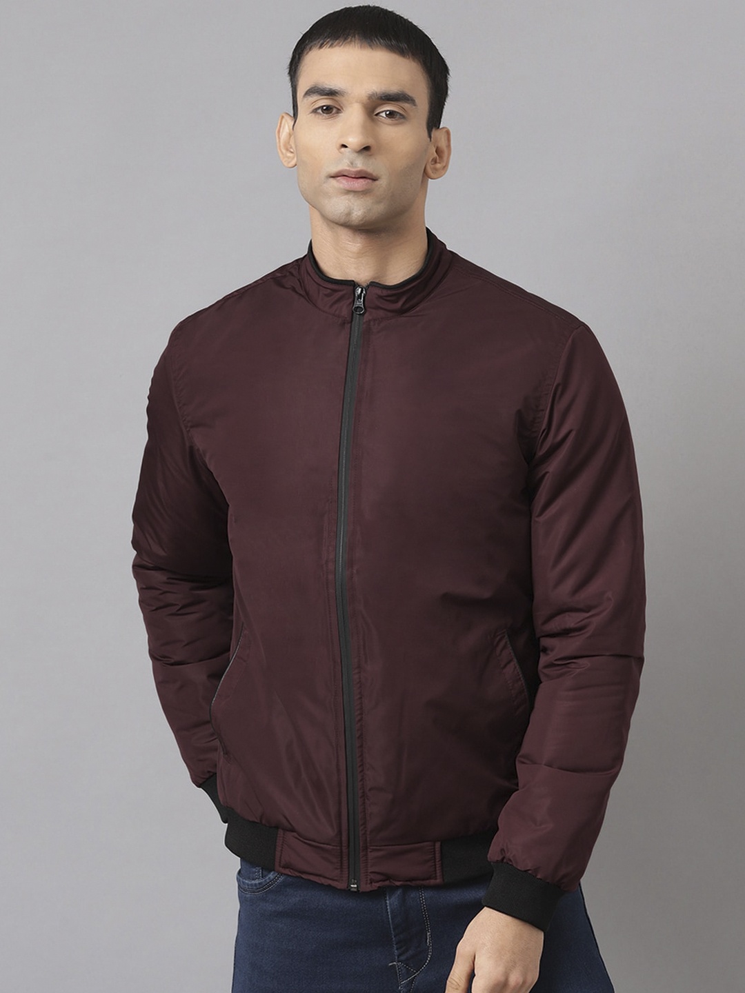 

Richlook Men Maroon Insulator Bomber Jacket