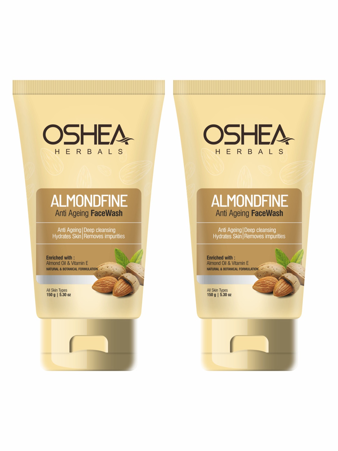 

Oshea Herbals Set of 2 Almondfine Anti Ageing Face Wash, Multi