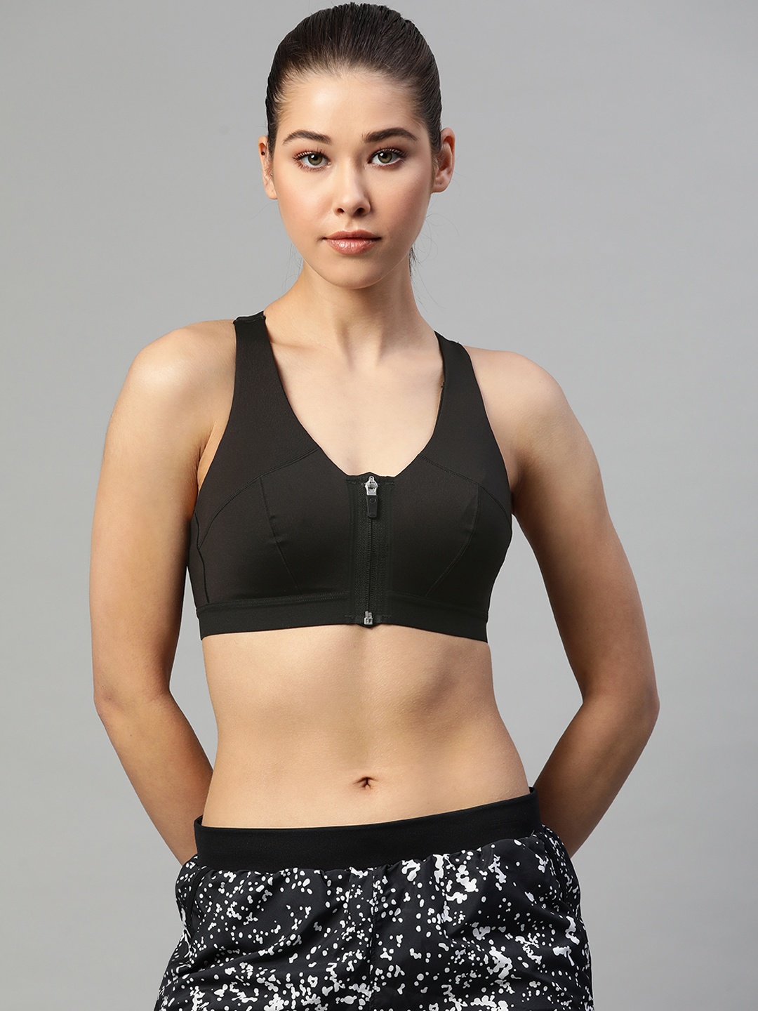 

Marks & Spencer Black Solid Sports Bra