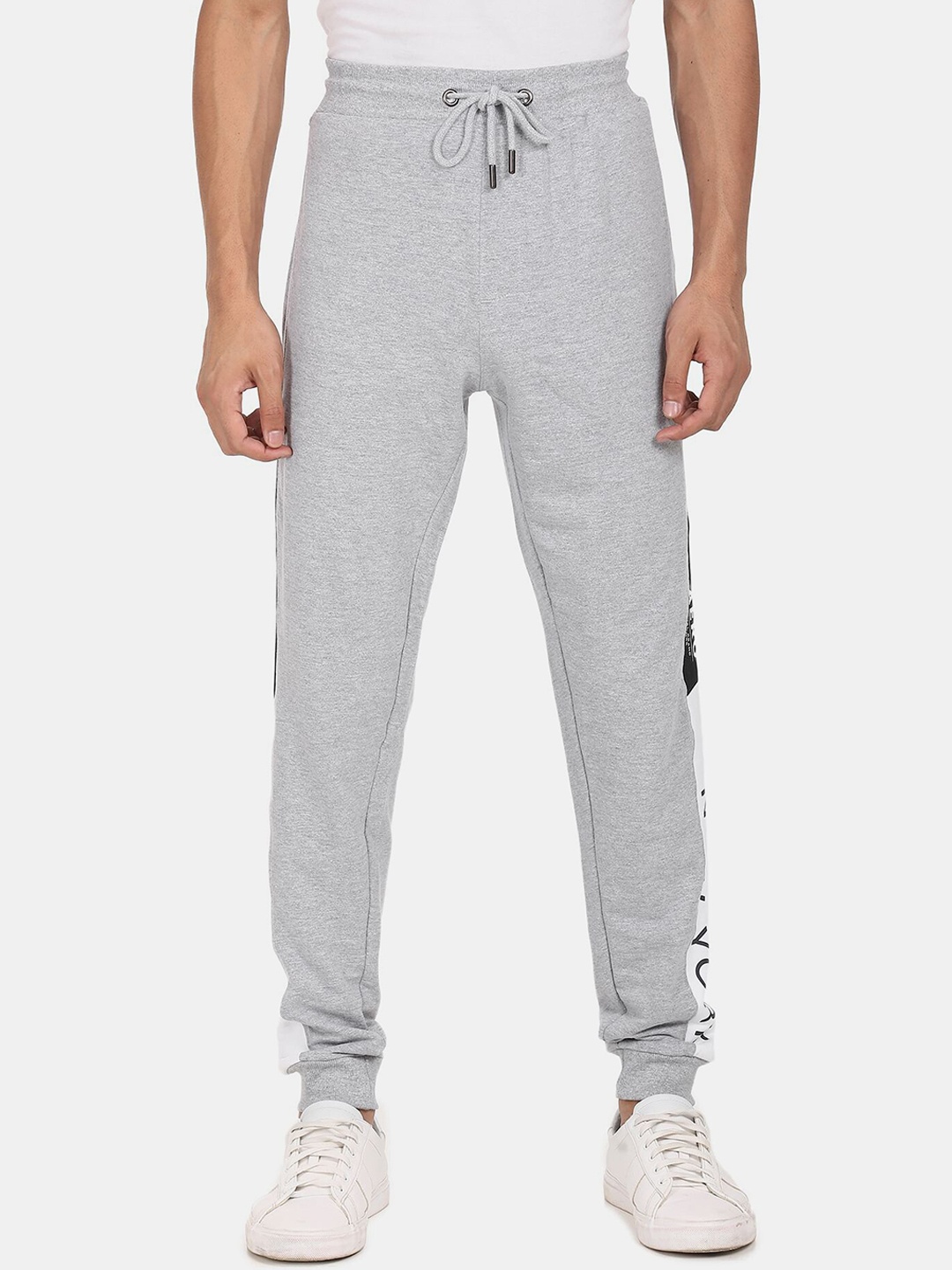 

Aeropostale Men Grey Melange Solid Straight Fit Joggers