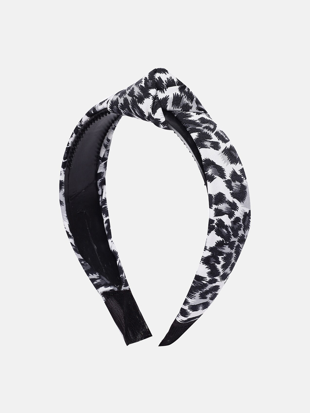 

Kryptic Girls White & Black Animal Printed Knotted Hairband