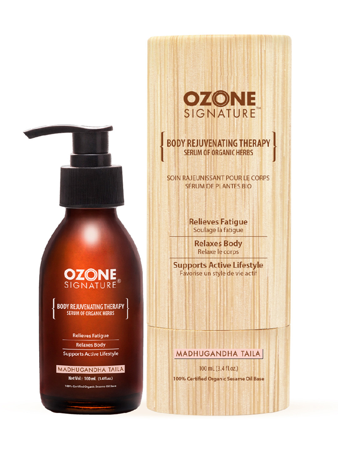 

OZONE SIGNATURE Madhugandha Taila Stress Reliver Body Oil 100 ml, Brown