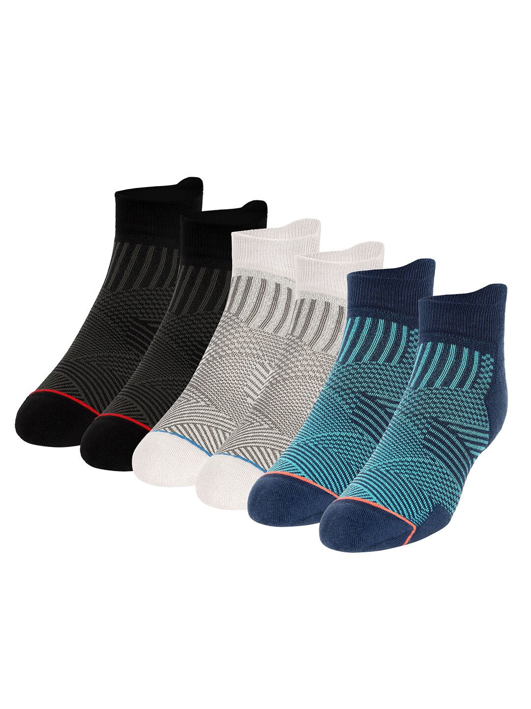 

Supersox Men Pack of 3 Assorted Ankle-Length Socks