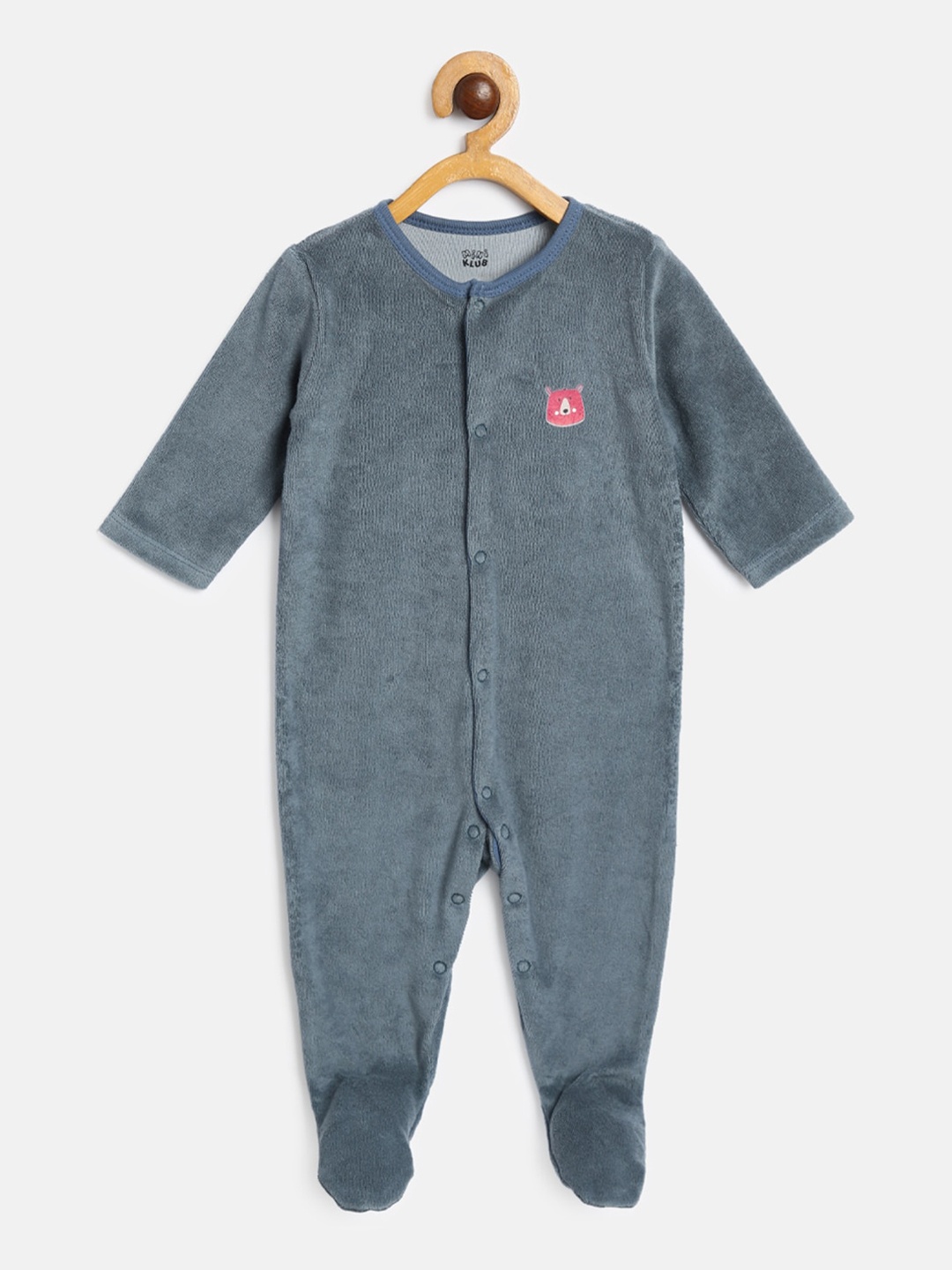 

MINI KLUB Infant Boys Grey Solid Sleepsuit