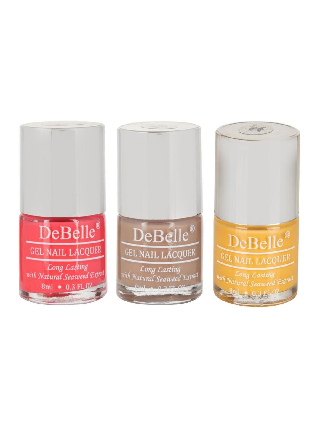 

DeBelle Set Of 3 Gel Nail Polish - 8 Ml Each, Peach