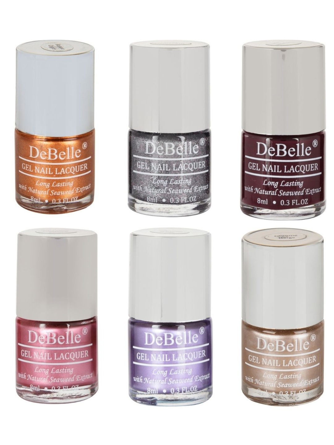 

DeBelle Set of 6 Nail Polish - 8ml Each, Multi