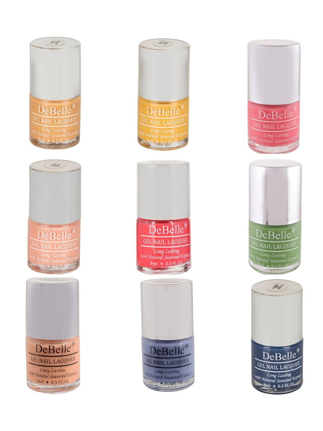 

DeBelle Set of 9 Gel Nail Lacquer 8 ml Each, Multi