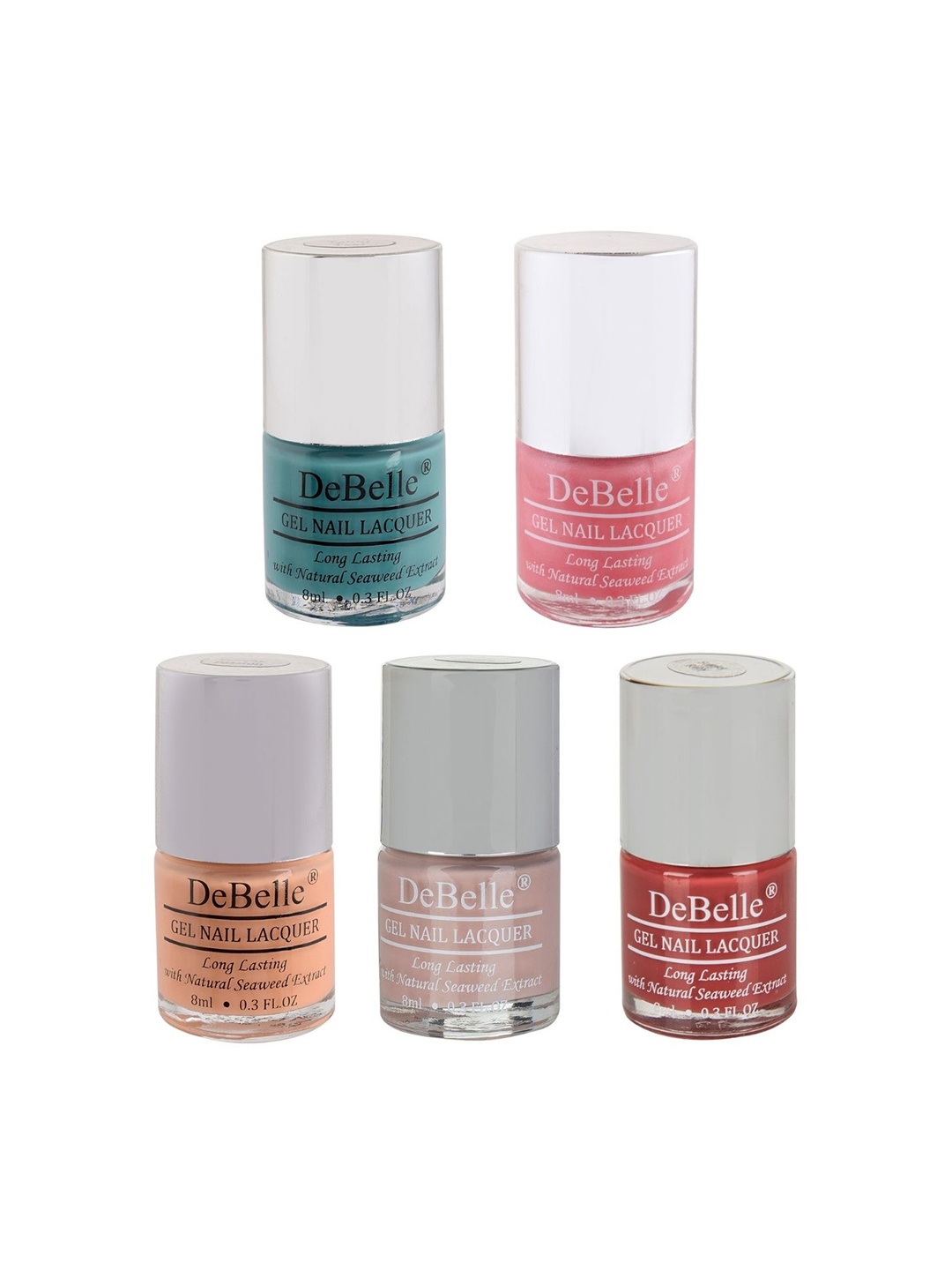 

DeBelle Set Of 5 Macaroon Squad Gel Nail Polish - 8 ml Each, Peach