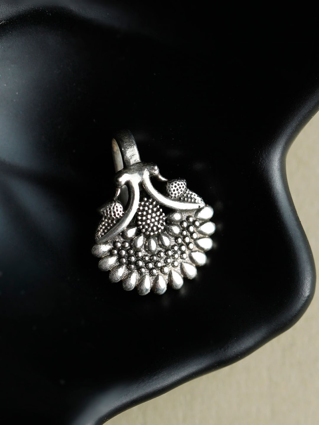 

SHEER by Priyaasi Oxidised Silver-Plated 925 Sterling Silver Nose Pin
