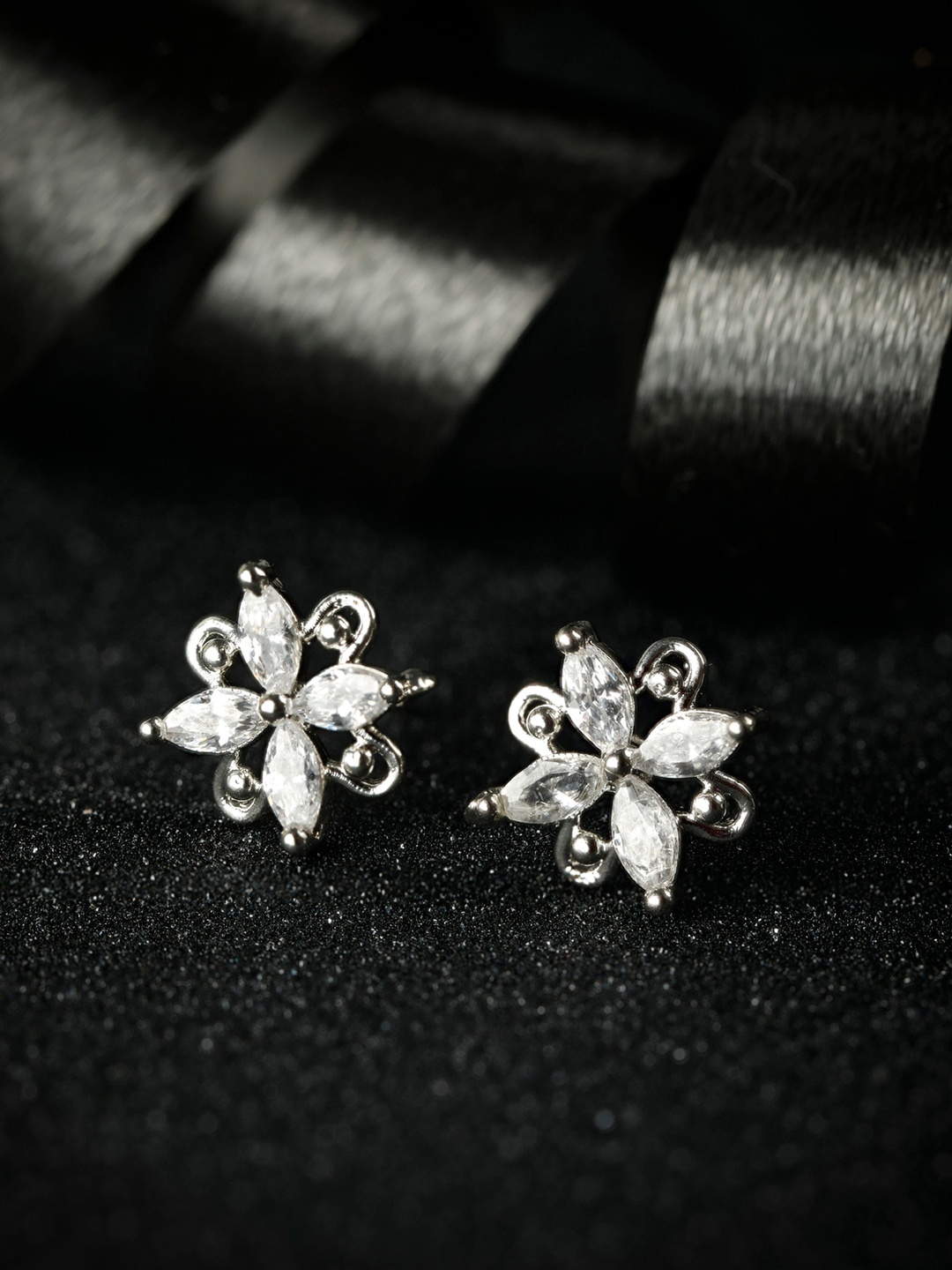 

SHEER by Priyaasi 92.5 Sterling Silver Floral Studs