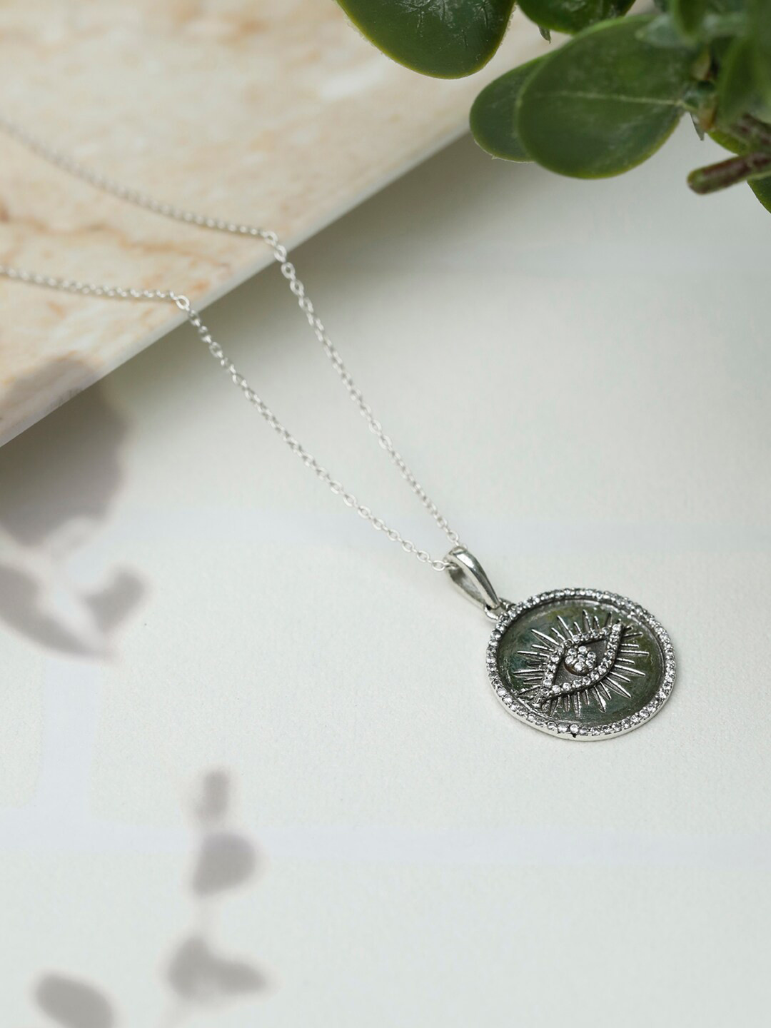 

SHEER by Priyaasi Silver-Toned 925 Sterling Silver Necklace