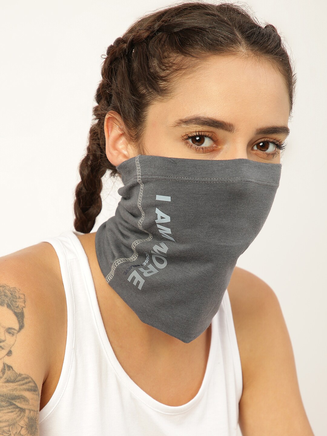

FREECULTR Unisex Charcoal Grey Printed Bamboo Anti Microbial Bandana