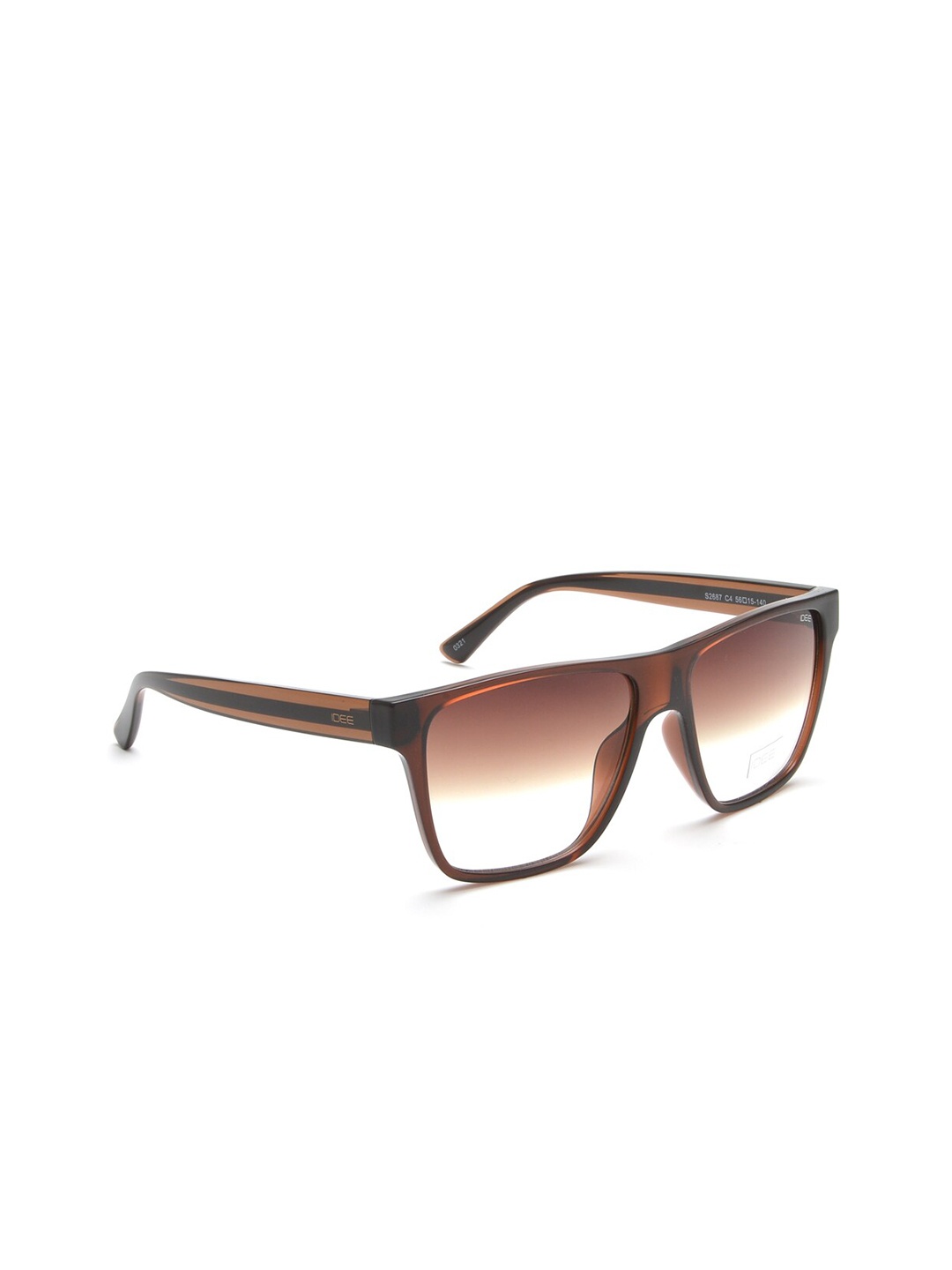 

IDEE Men Brown Lens & Brown Square Sunglasses with Polarised Lens IDS2687C4SG