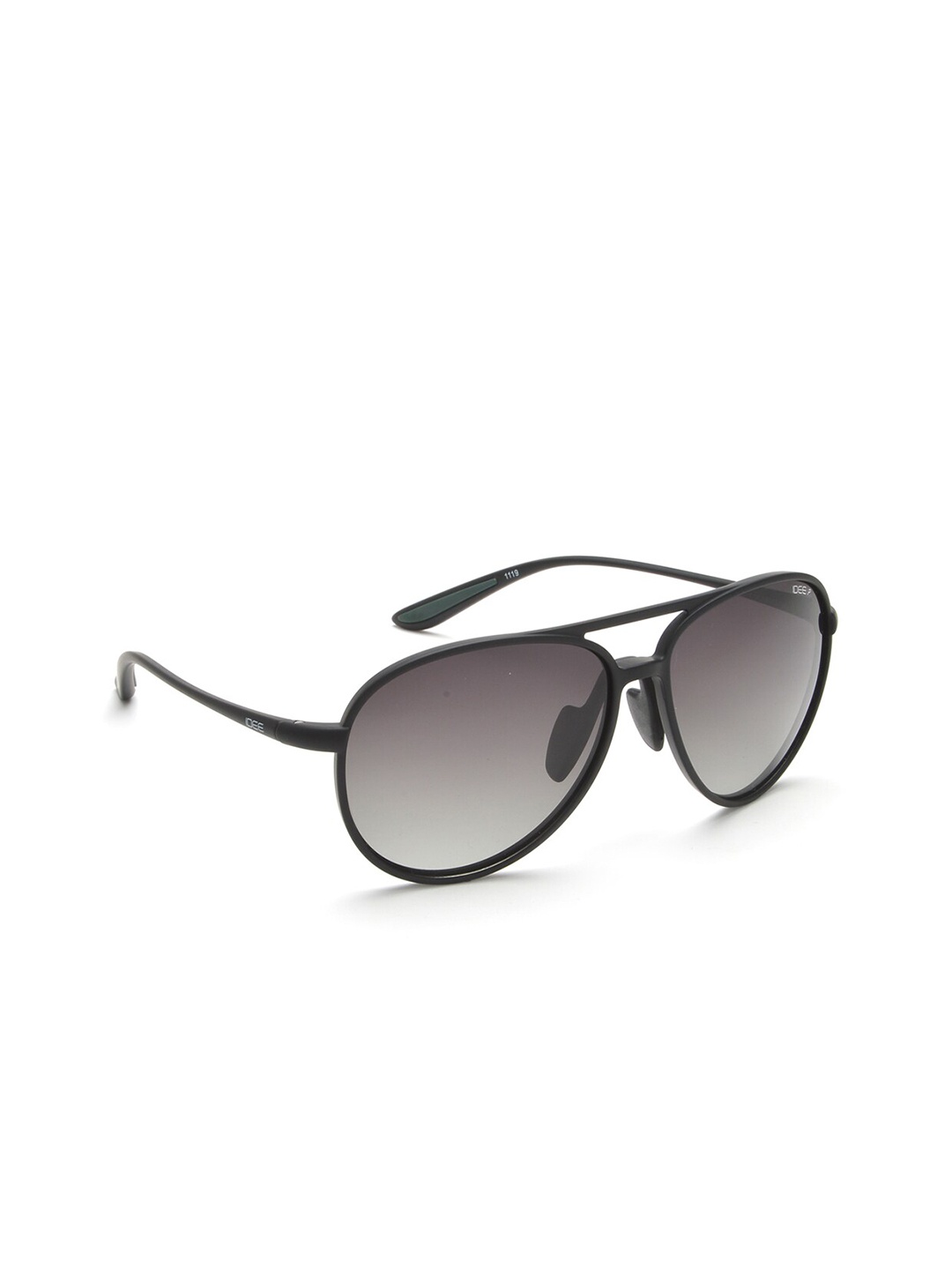 

IDEE Men Grey Lens & Black Aviator Sunglasses with Polarised Lens