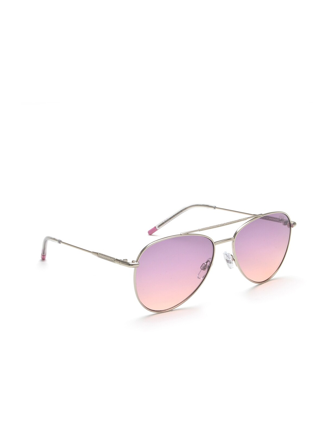 

IDEE Women Pink Lens & Silver-Toned Aviator Sunglasses with Polarised Lens IDS2695C3SG