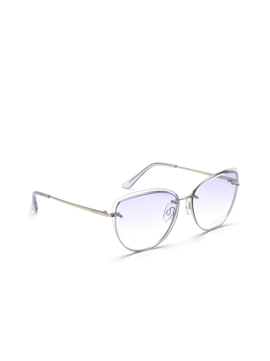 

IDEE Women Purple Lens & Silver-Toned Cateye Sunglasses with Polarised Lens IDS2638C3SG