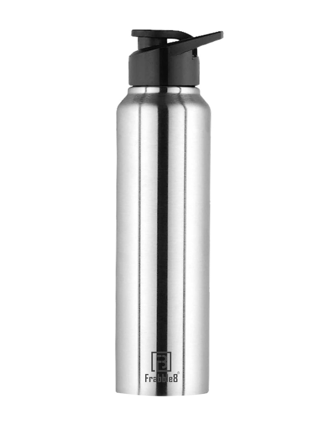 

Frabble8 Silver-Toned Single Walled Stainless Steel Fridge & Sports Water Bottle 1 Litre