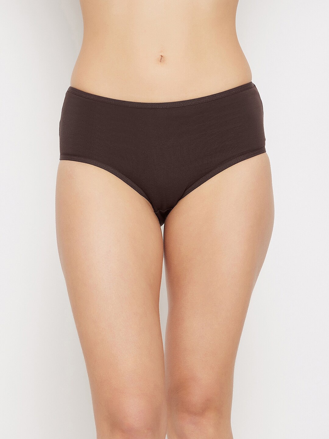 

Clovia Woman Brown Printed Cotton Hipster Briefs