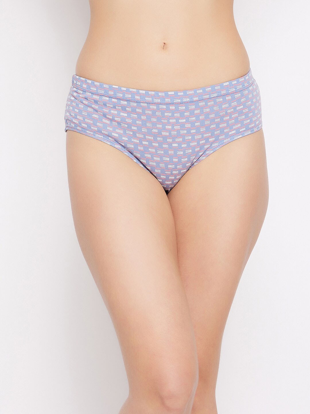 

Clovia Women Blue & Pink Printed Cotton Hipster Briefs