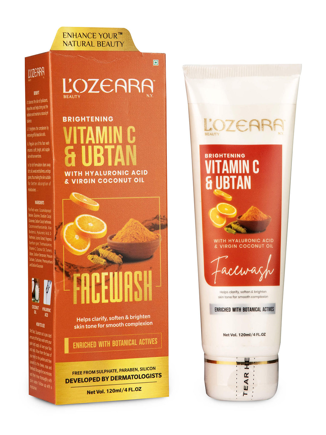 

LOZEARA BEAUTY N.Y Vitamin C & Ubtan Face Wash- 120ml, Orange