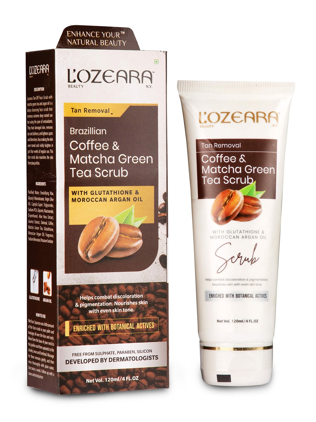 

LOZEARA BEAUTY N.Y Brown Coffee & Matcha Green Tea Face Scrub