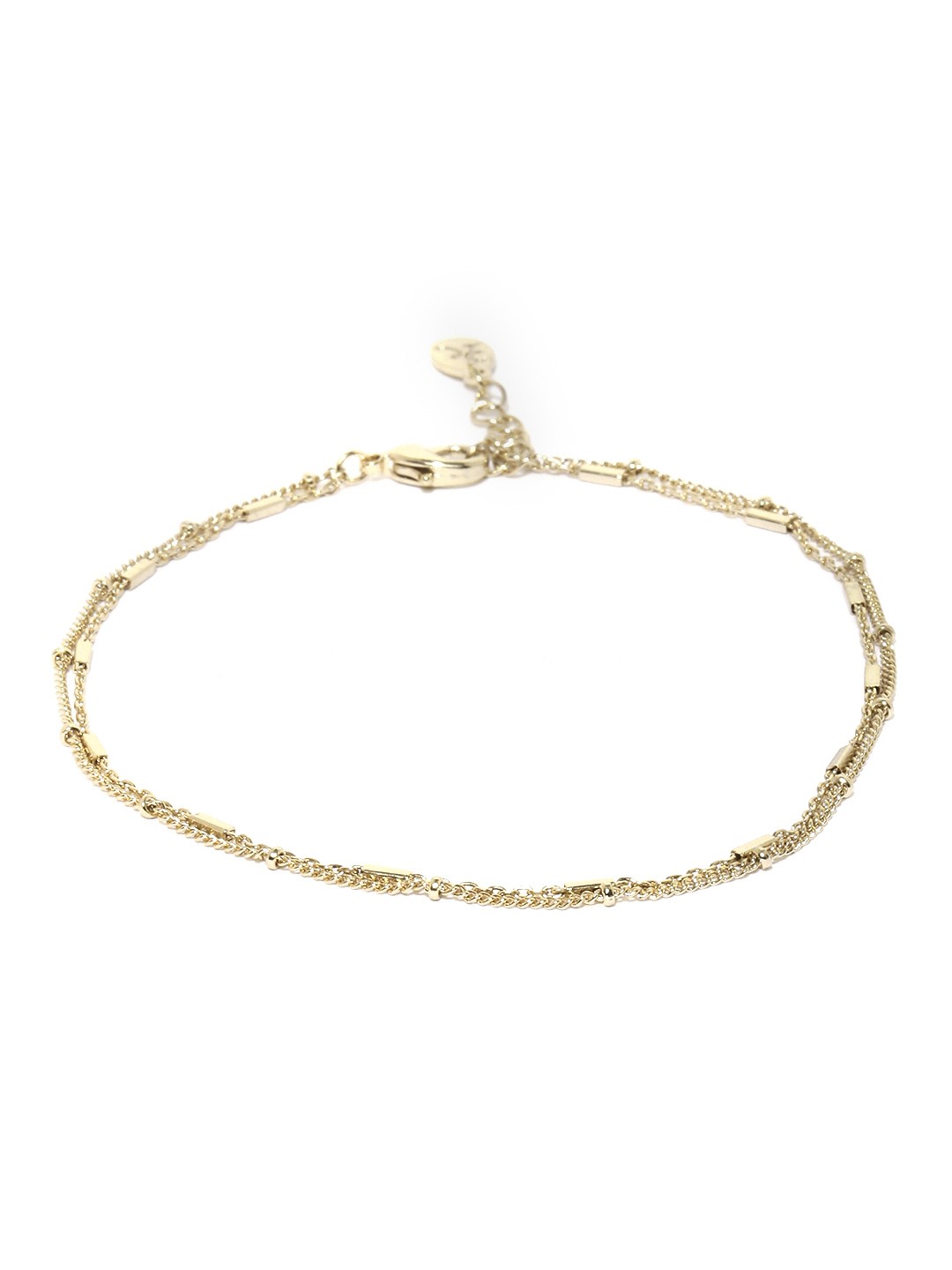 

Accessorize Gold-Toned Dual-Stranded Anklet