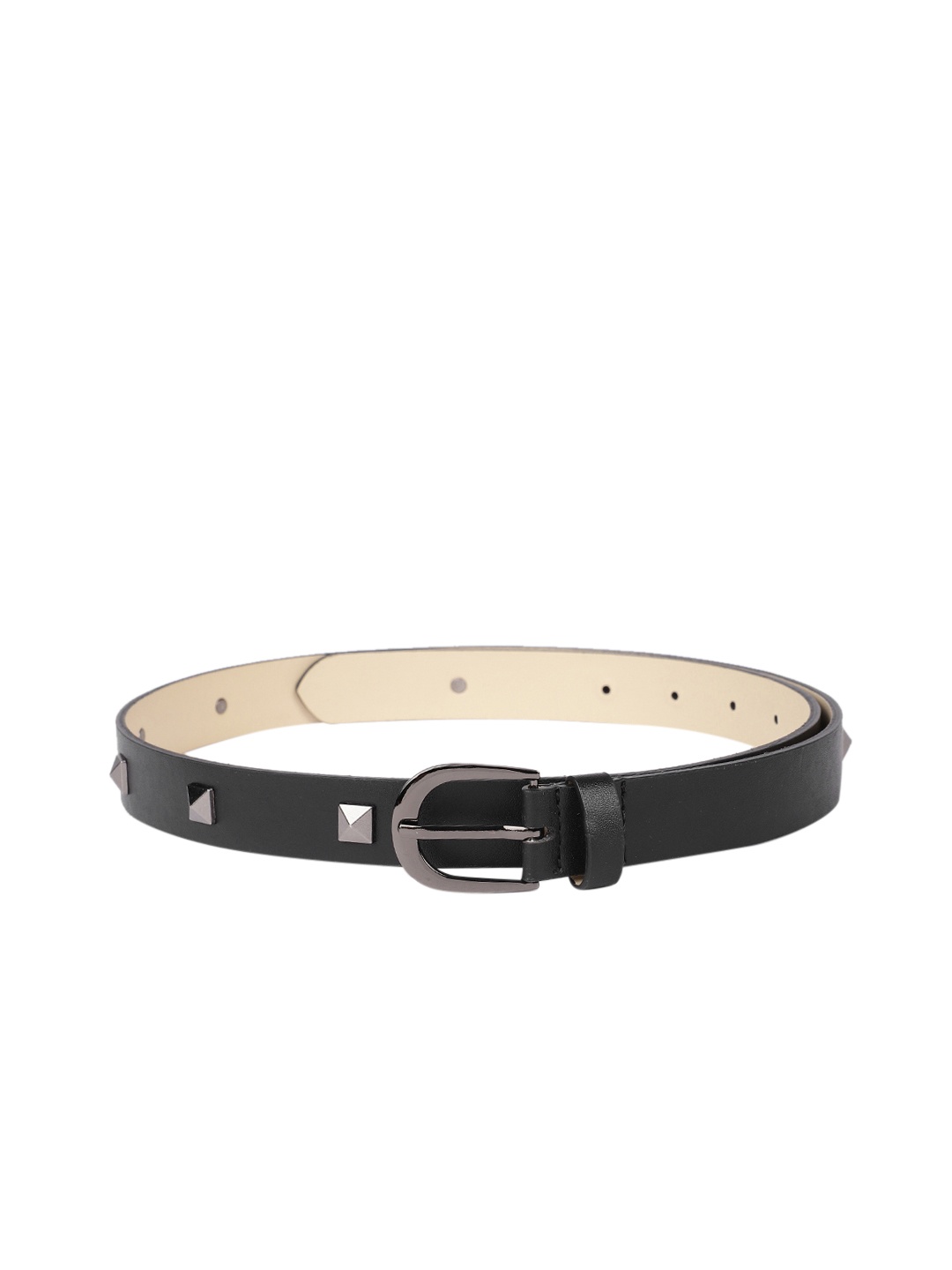 

The Roadster Lifestyle Co Women Black Embellished Slim Casual Belt