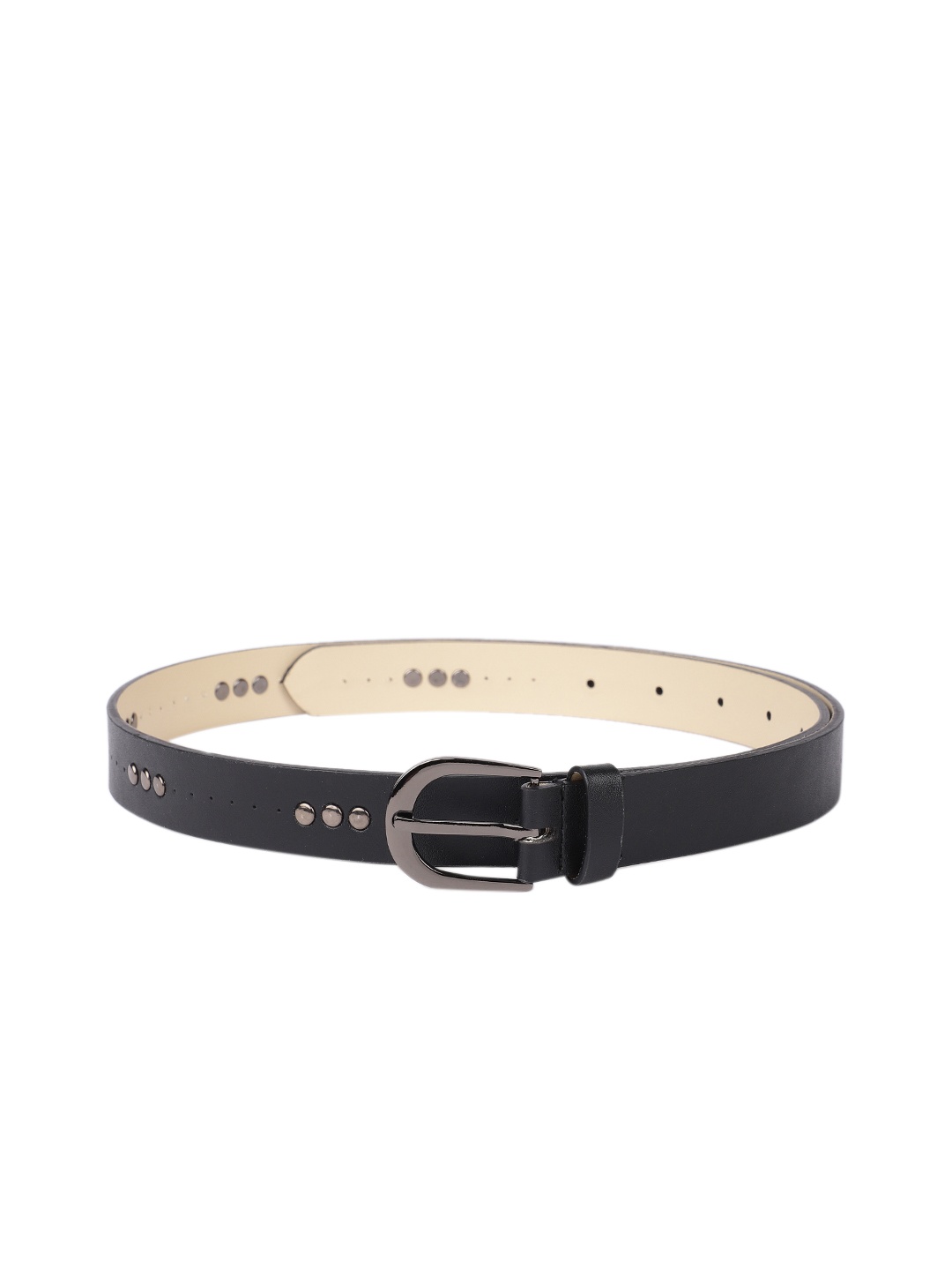 The Roadster Lifestyle Co Women Black Embellished Slim Casual Belt