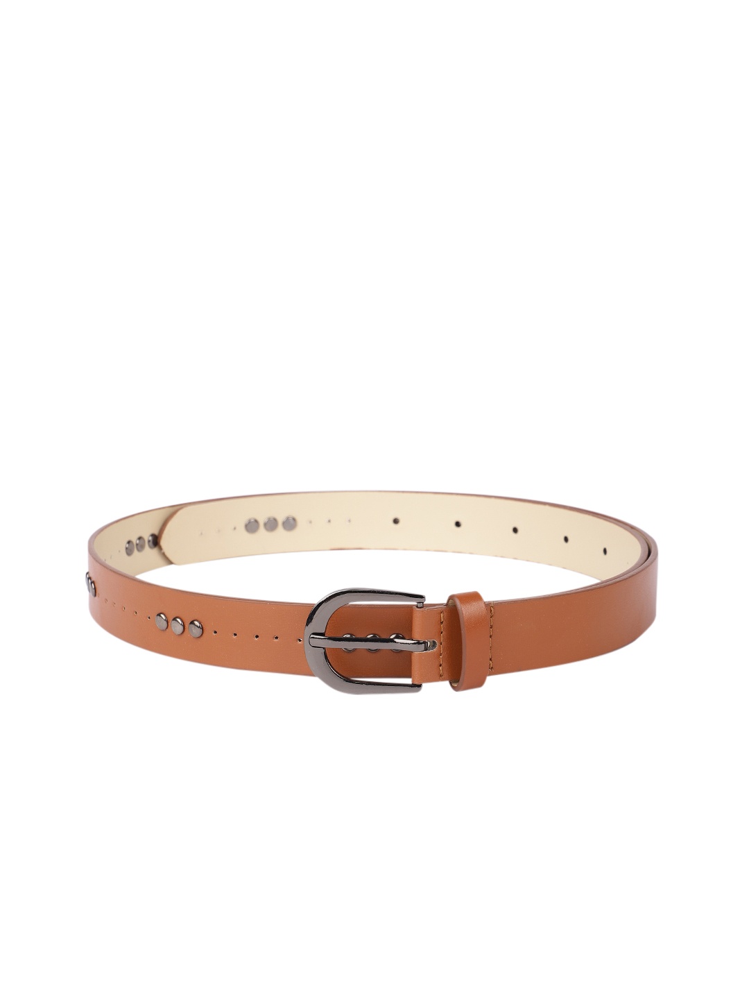 

The Roadster Lifestyle Co Women Tan Brown Embellished Slim Casual Belt