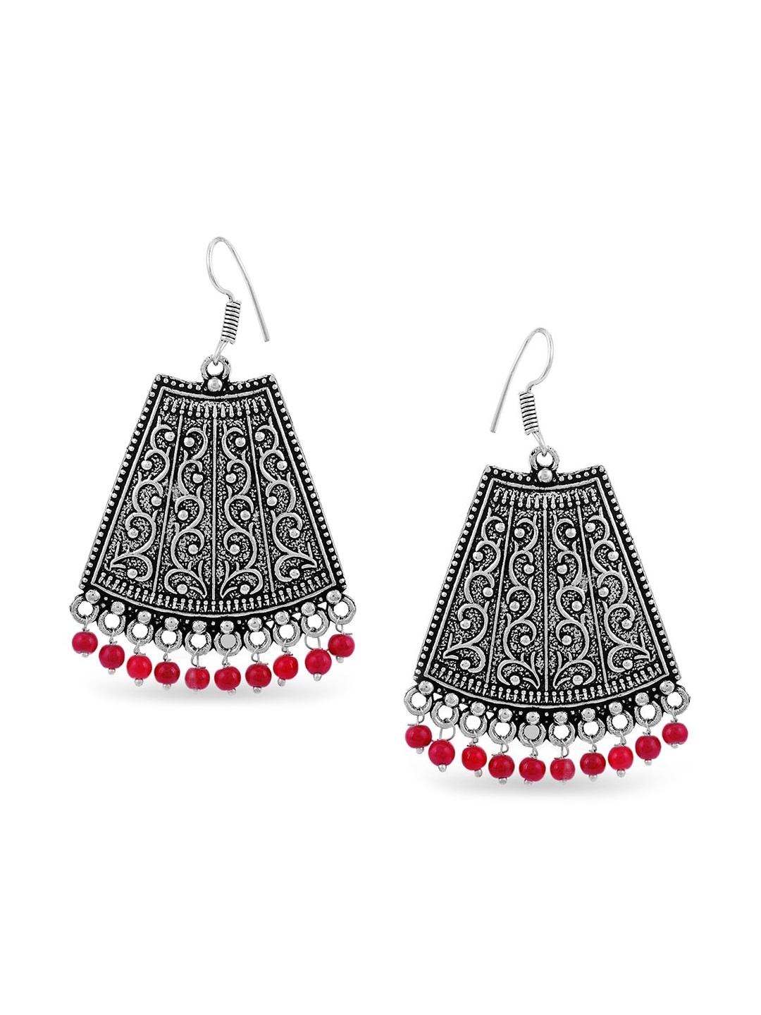 

Tistabene Red Contemporary Drop Earrings