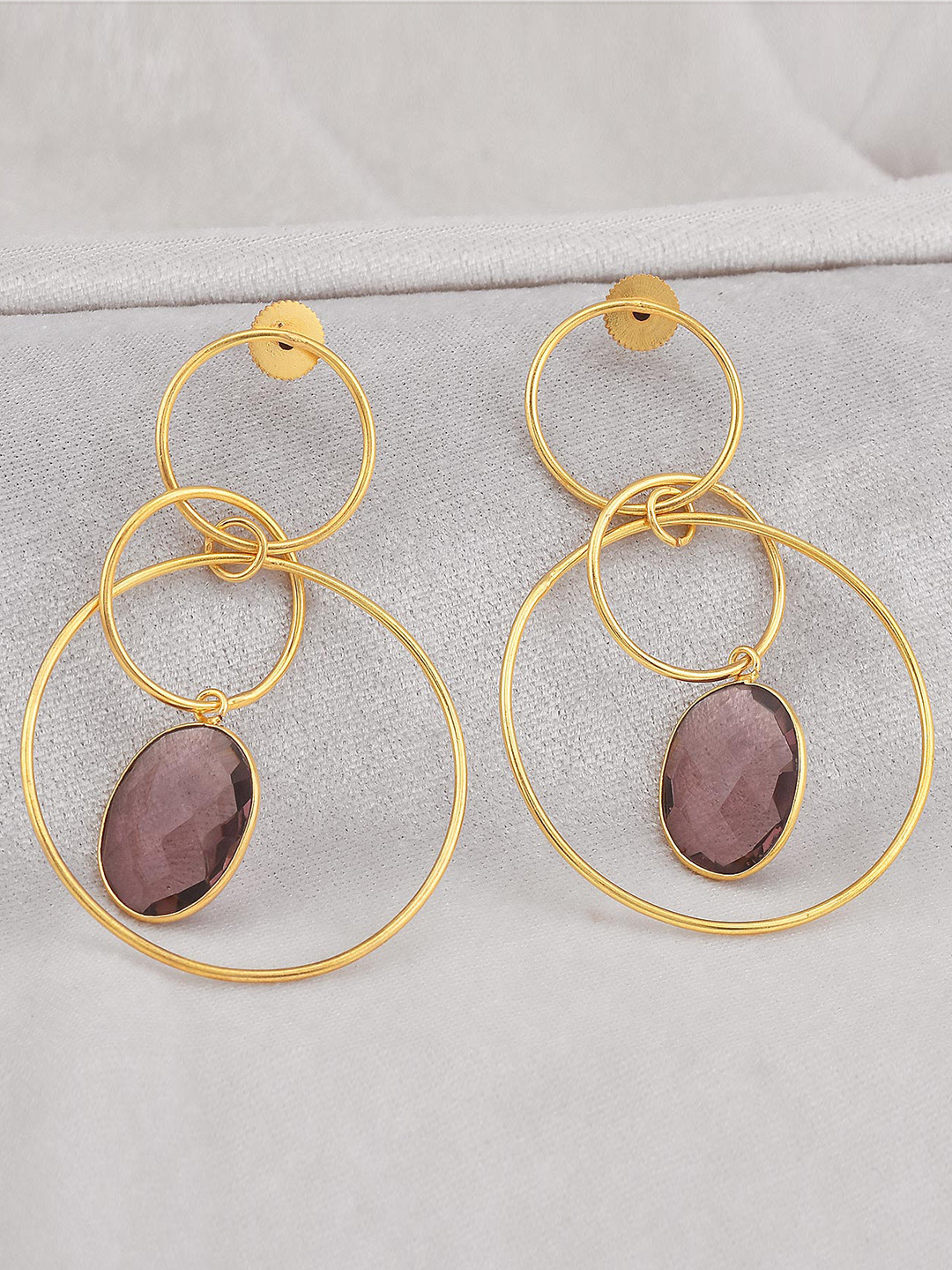 

Tistabene Purple Contemporary Drop Earrings