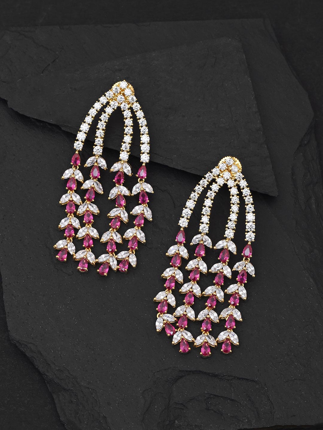

Tistabene Red Contemporary Studs Earrings