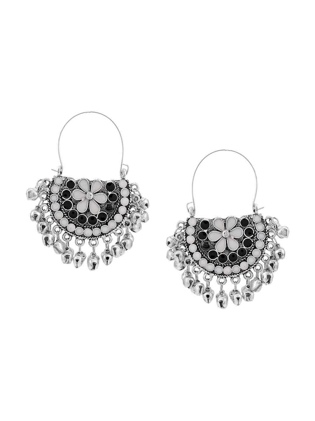 

Tistabene Black Contemporary Chandbalis Earrings