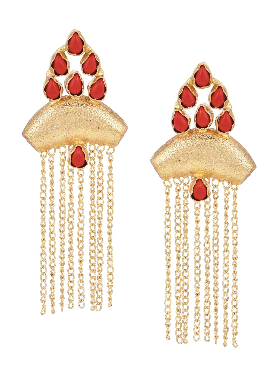 

Tistabene Gold-Plated Red Drop Earrings