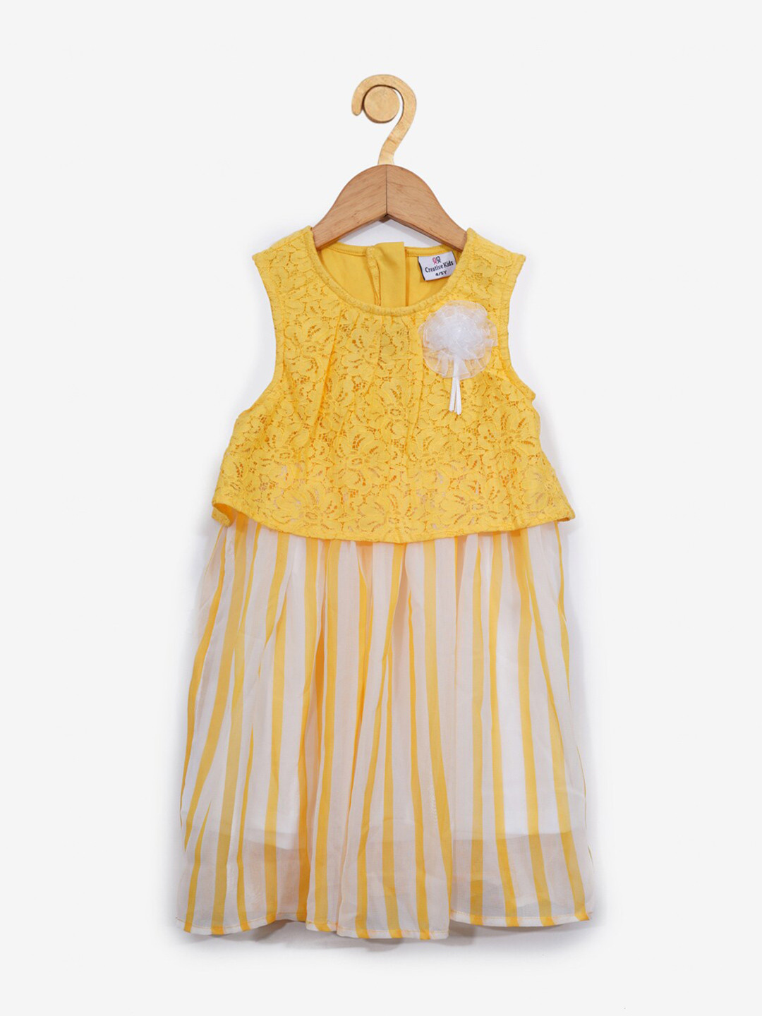 

Creative Kids Yellow & White Dress