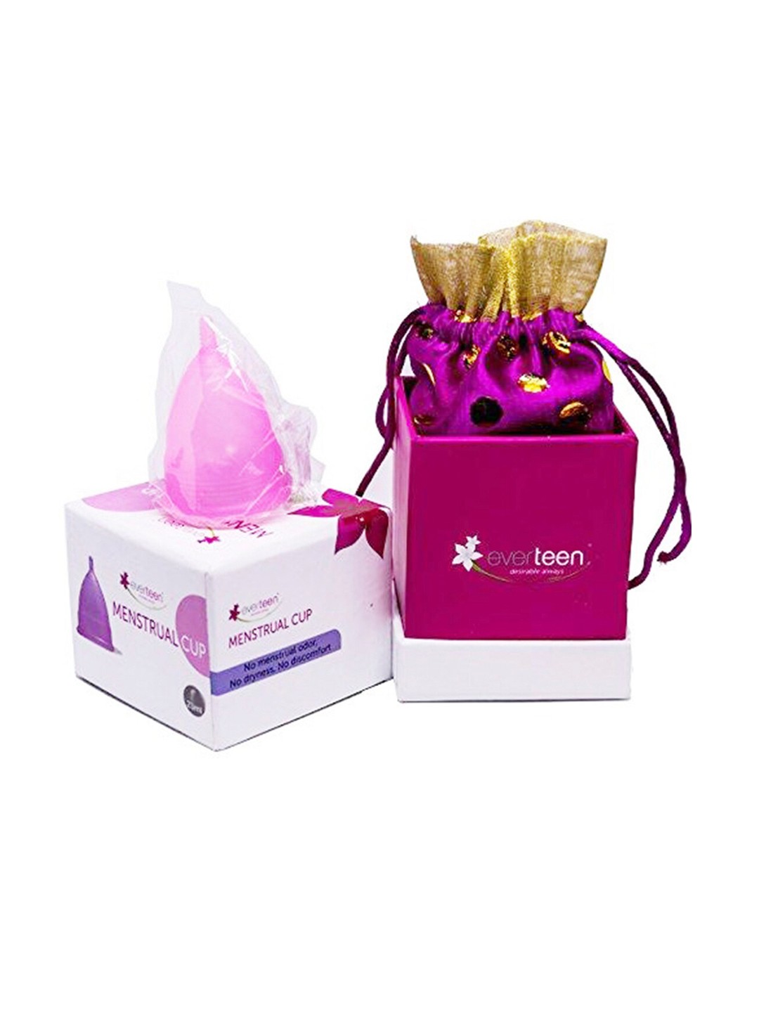 

everteen Large Menstrual Cup for Periods - 30 ml, Pink