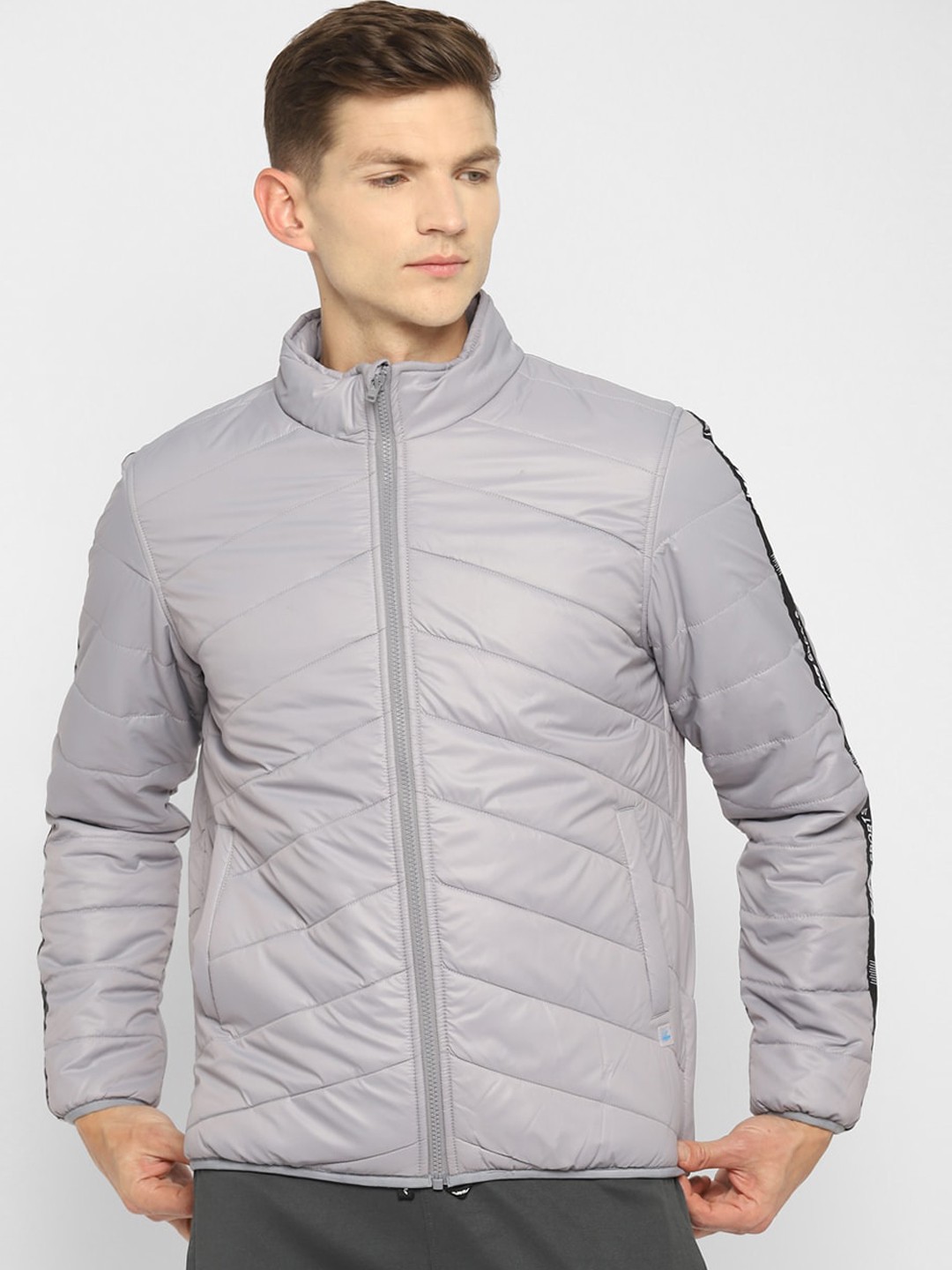 

FURO by Red Chief Men Grey Typography Water Resistant Padded Jacket