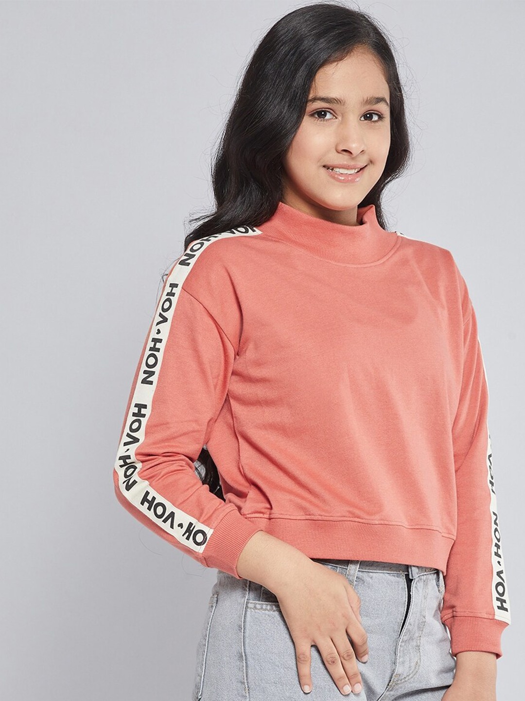 

Noh Voh - SASSAFRAS Kids Girls Coral Sweatshirt