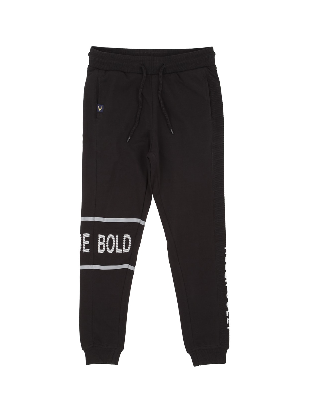 

Allen Solly Junior Boys Black Solid Pure Cotton Joggers