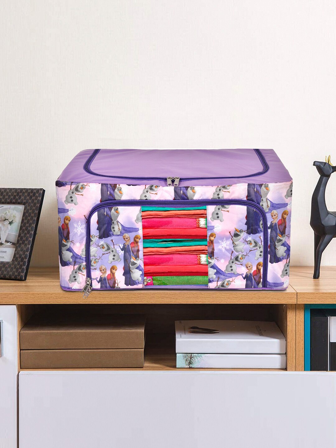 

Kuber Industries Lavender Cartoon Print Wardrobe Organizer
