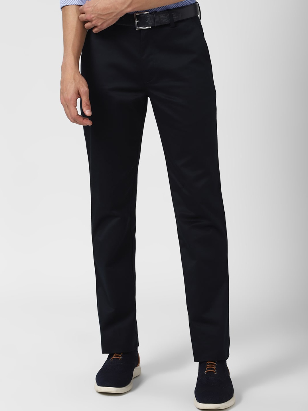 

Peter England Casuals Men Navy Blue Trousers