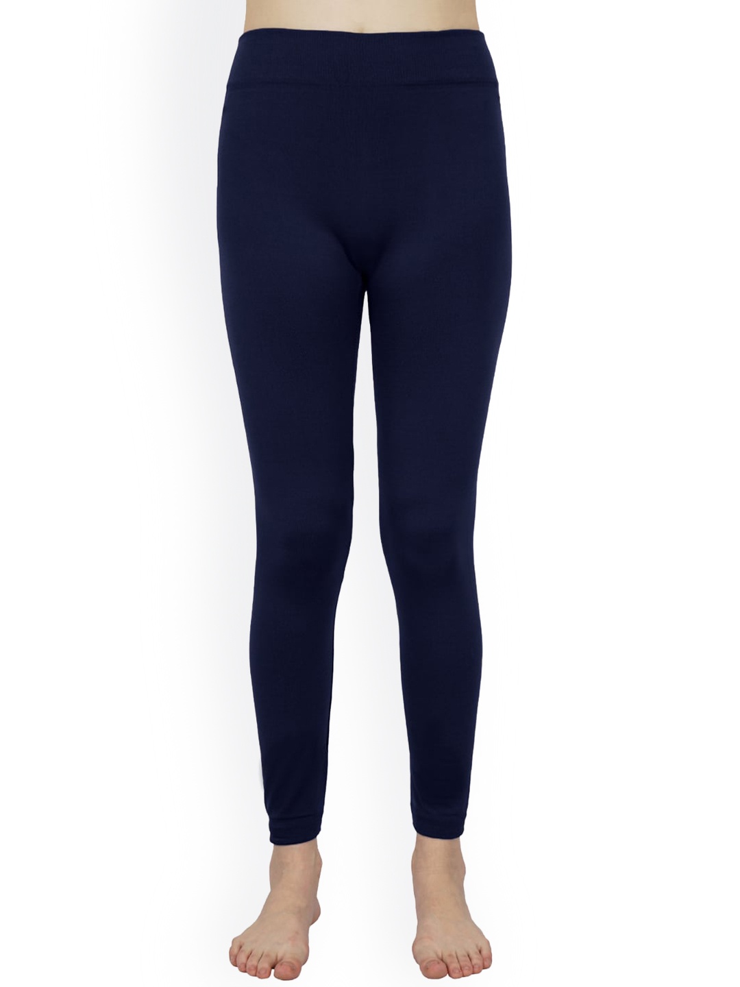 

N2S NEXT2SKIN Women Blue Solid Ankle-Length Thermal Bottoms