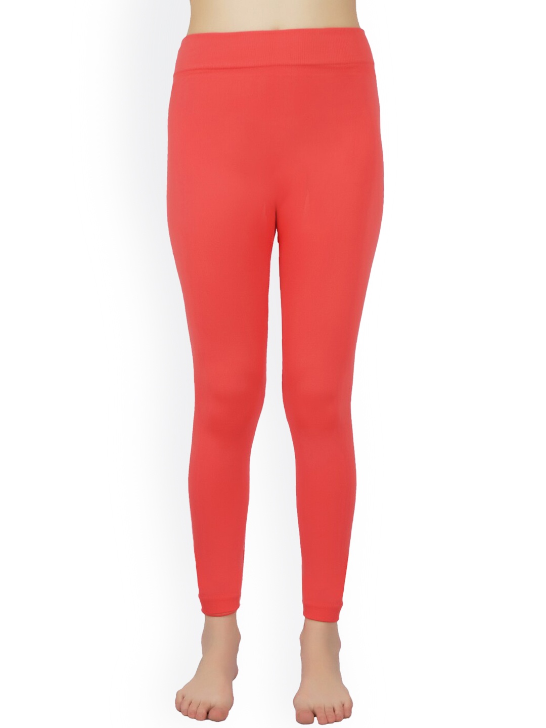 

N2S NEXT2SKIN Women Orange Fleece Regular Fit Warm Thermals Bottoms