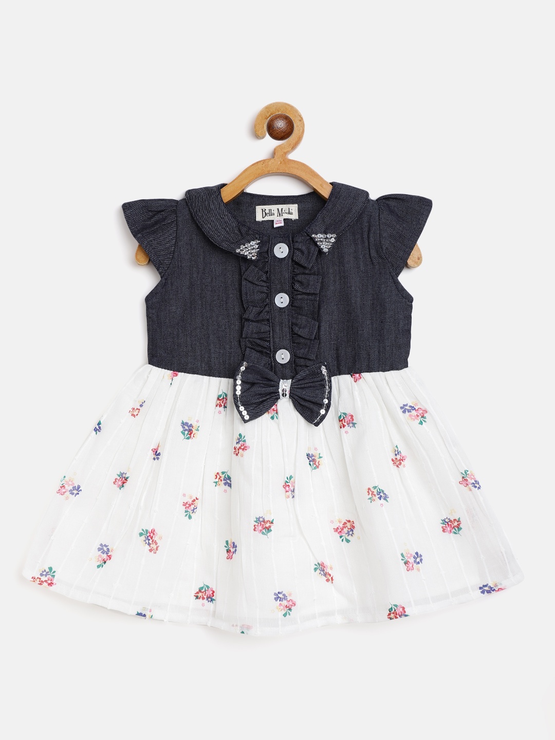 

Bella Moda White Casual Floral Printed Dress